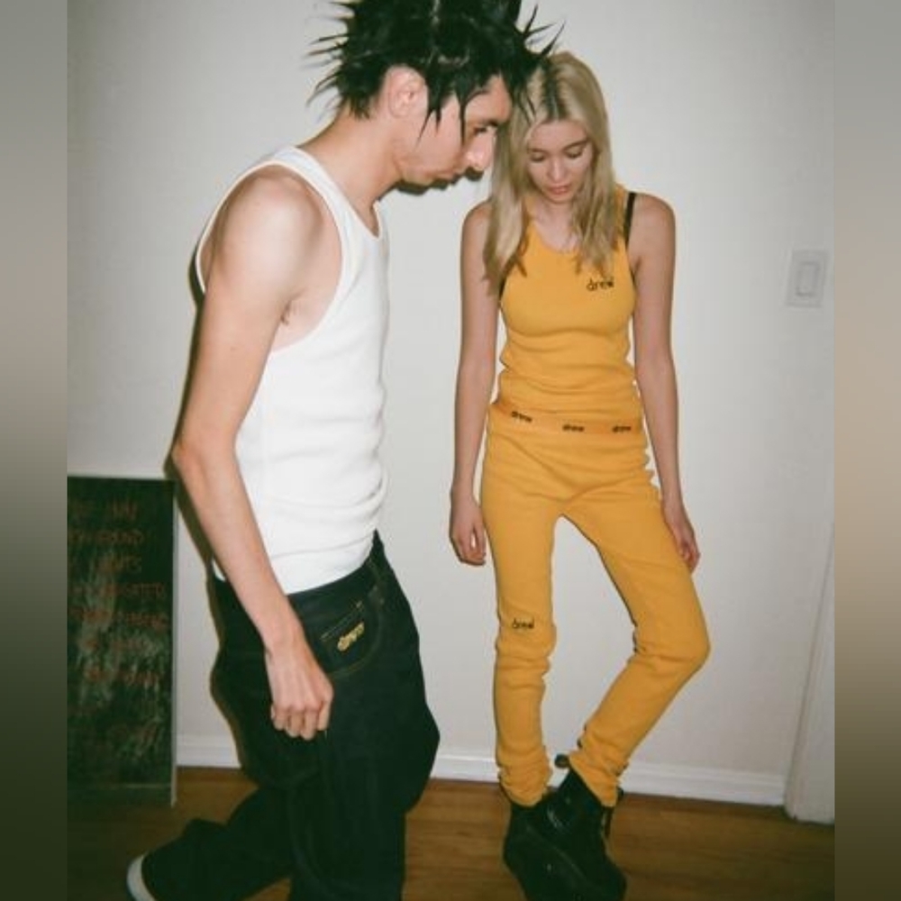 drew house Mustard Yellow Leggings & Tank Set